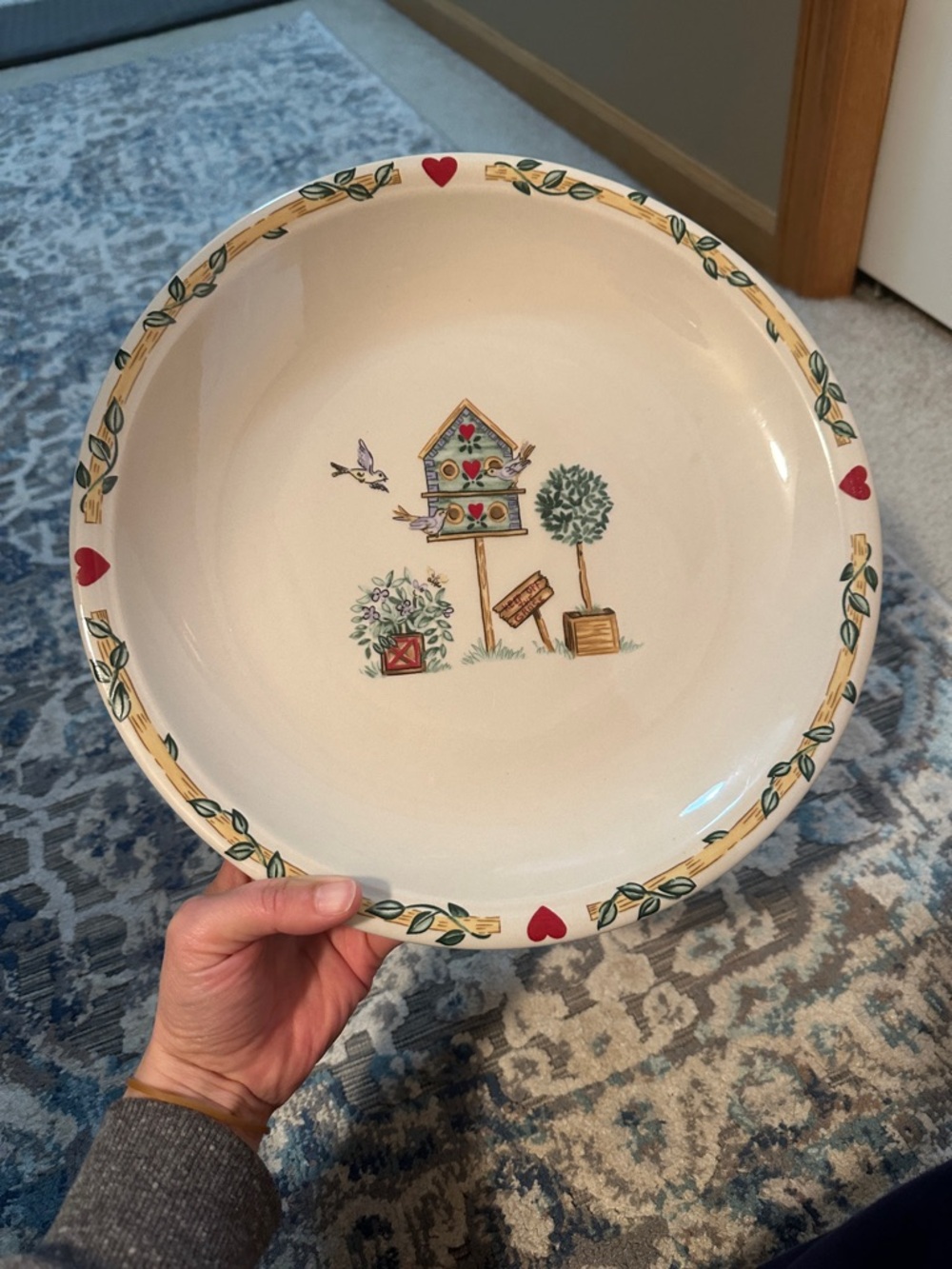 Thomson Pottery, BIRDHOUSE, 12.5” serving Platter